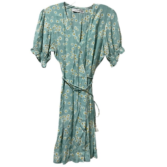 Faithful The Brand Size Large Mira Floral Wrap Mini Dress Y8 - Picture 2 of 8